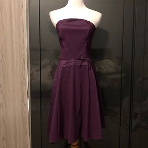 Topshop Strapless Purple Cocktail Dress